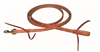 Harness Leather Flat Roping Reins Waterloop End With Brass Snap
